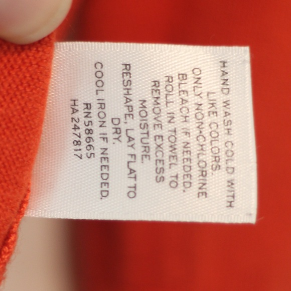 Halogen Burnt Orange Cardigan with buttons. - Picture 3 of 6